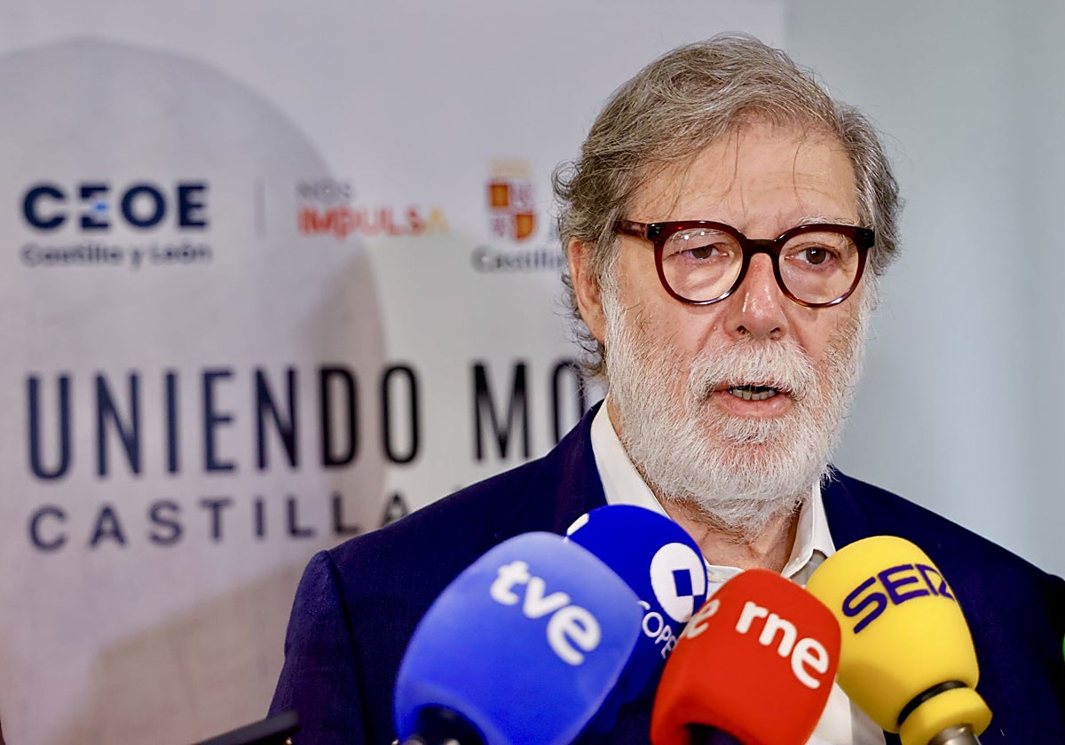 El presidente de CEOE Castilla y León, Santiago Aparicio, en una imagen de archivo reciente