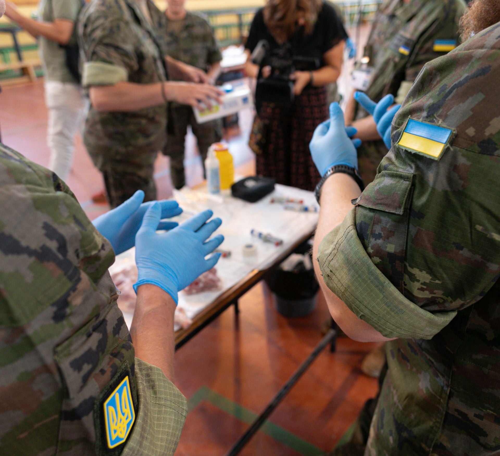 Los militares ucranianos aprenden en Toledo a salvar vidas en el campo de batalla