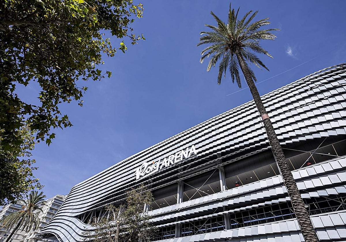 Imagen del exterior del nuevo pabellón Roig Arena, en Valencia