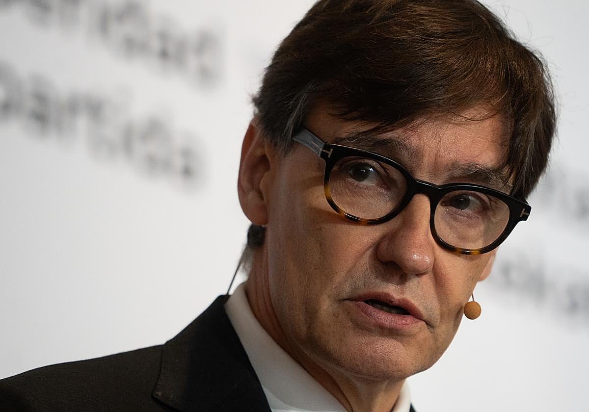 Salvador Illa, en un desayuno informativo.