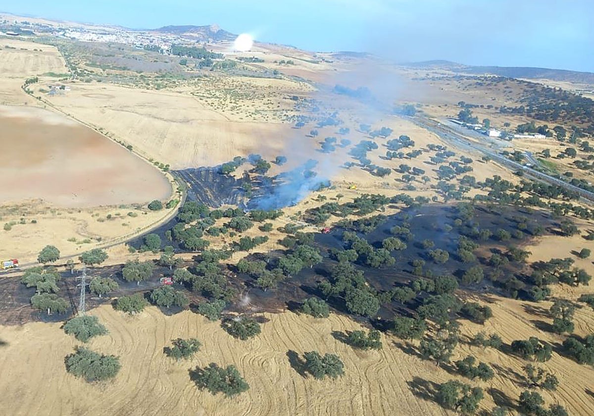 Incendio forestal declarado en las inmediaciones de Bélmez