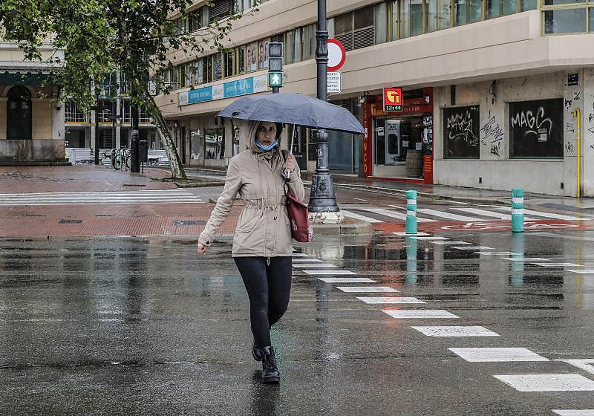 Imagen de archivo de un día de lluvia en Valencia