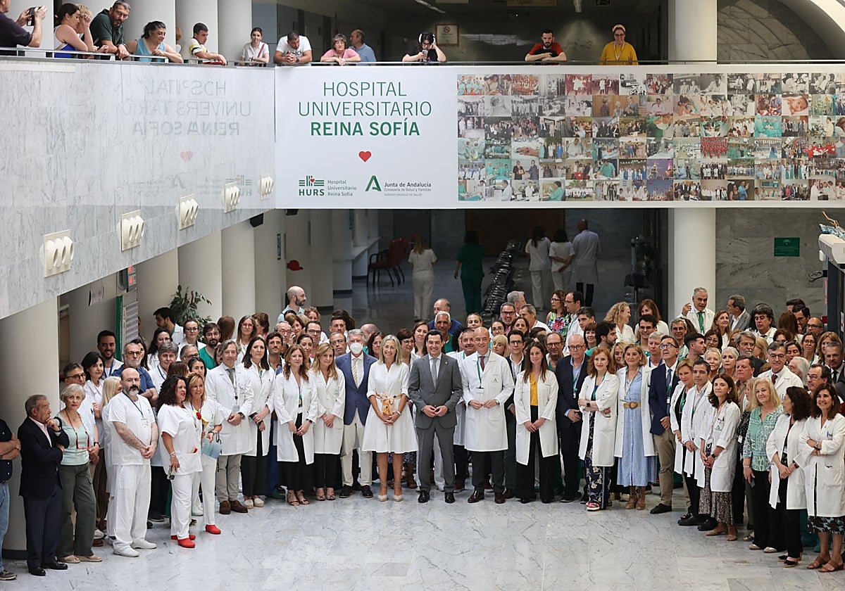 Juanma Moreno, en un acto en el hospital Reina Sofía de Córdoba