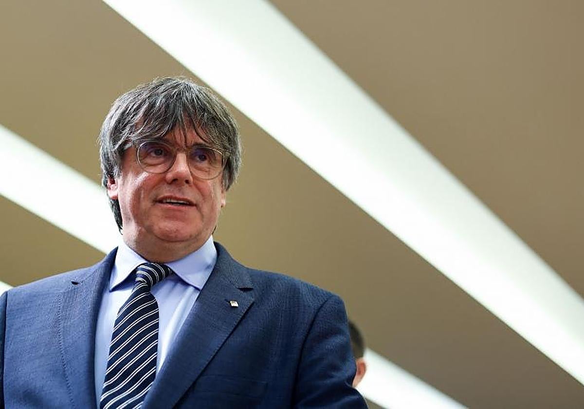 Puigdemont en un acto en Bruselas