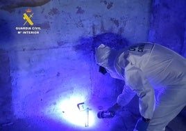 Criminalística de la Guardia Civil en el lugar de las torturas