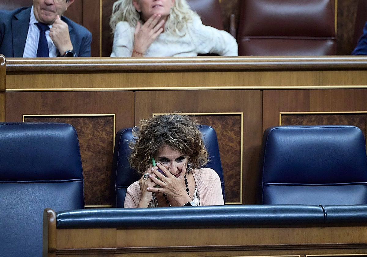 María Jesús Montero, en el Congreso este pasado miércoles
