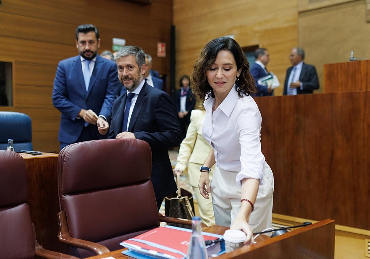 Isabel Díaz Ayuso, durante el Debate de la región en la Asamblea