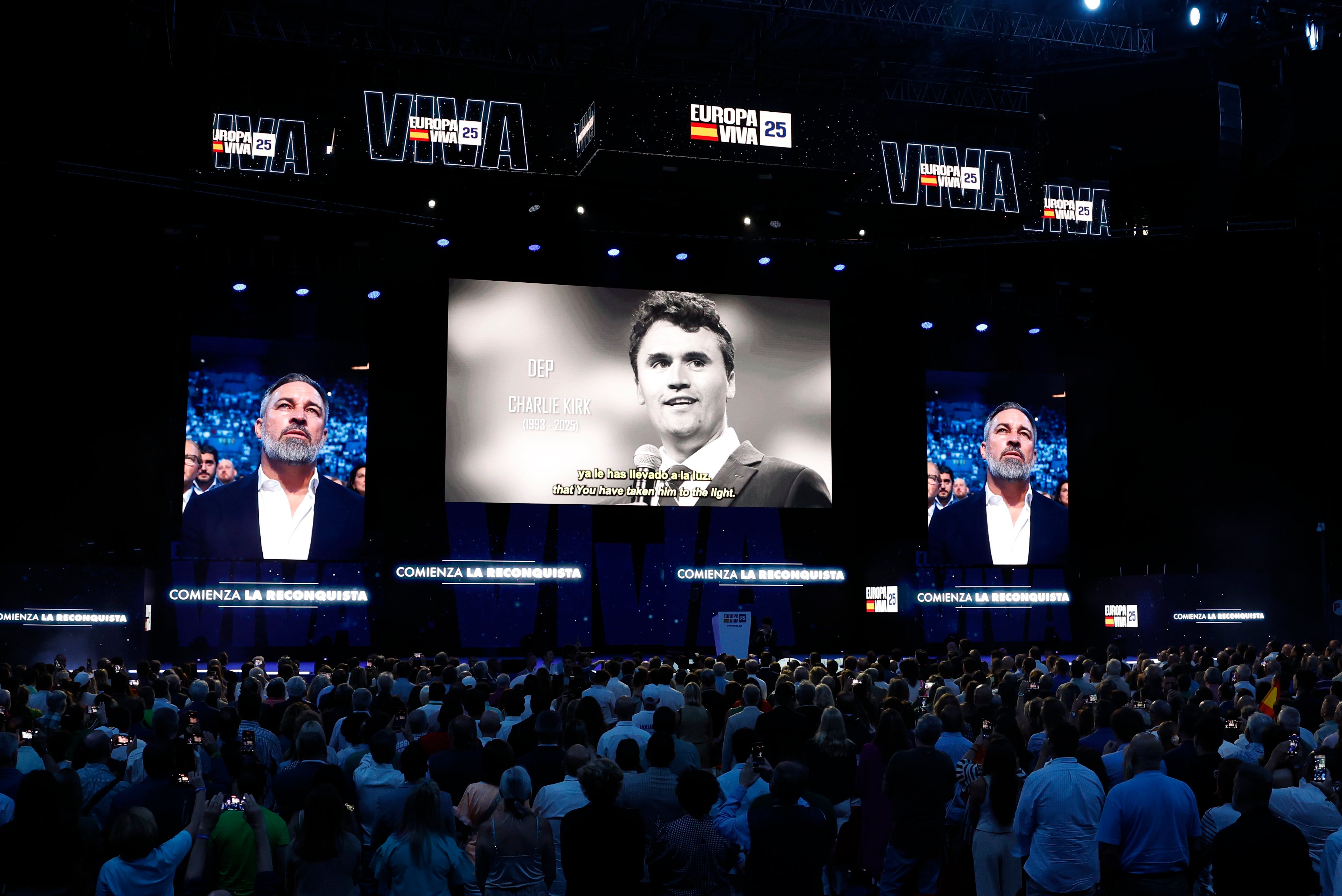 Charlie Kirk, homenajeado con honores en la cumbre de Patriots en Madrid