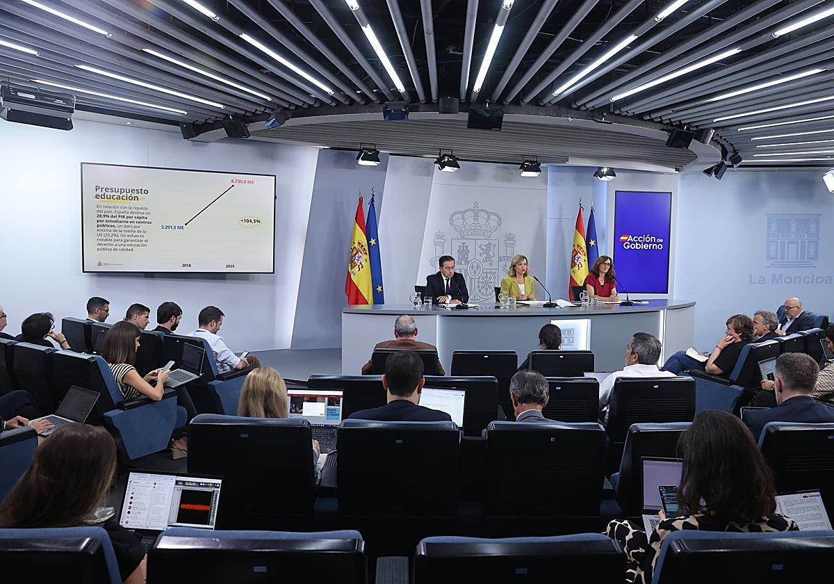 Rueda de prensa tras el Consejo de Minsitros