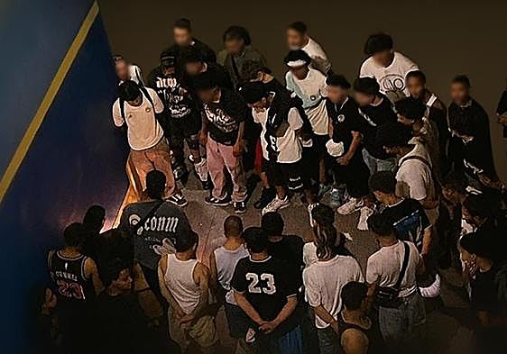 Reunión de pandilleros de toda España el pasado julio en Puente de Vallecas