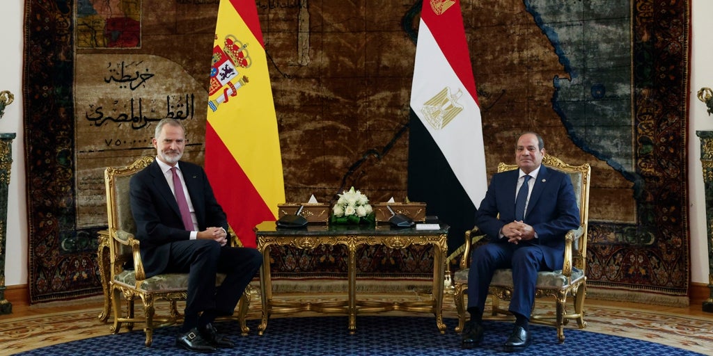 El Rey denuncia ante Al Sisi «el brutal e inaceptable sufrimiento» en Gaza y respalda el plan de reconstrucción impulsado por Egipto