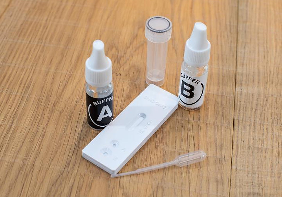 Materiales para realizar una prueba de saliva