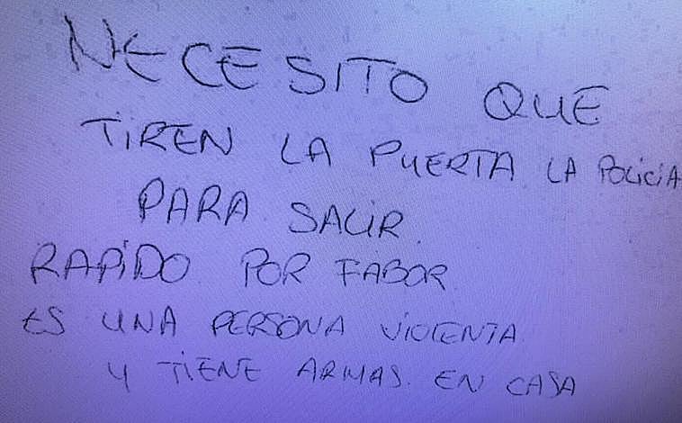 Imagen - Uno de los mensajes de auxilio