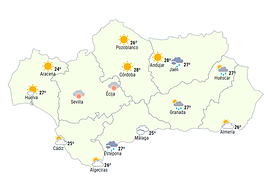 Una lengua de aire frío llega a Andalucía: bajará 10 grados las temperaturas y traerá riesgo de lluvias a estas provincias