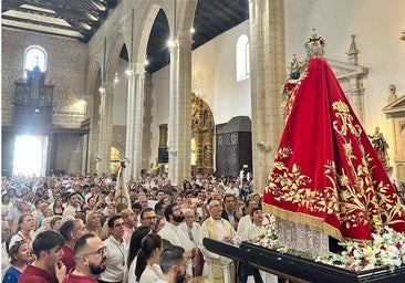 La Virgen de Araceli está ya en Lucena con motivo de la Procesión Magna del próximo fin de semana