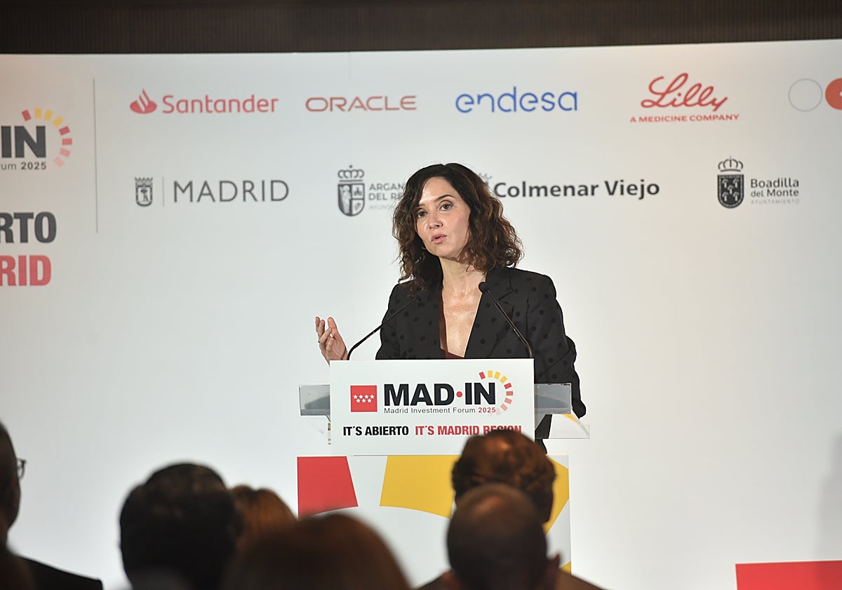 Ayuso inaugura la segunda edición de Madrid Investment Forum