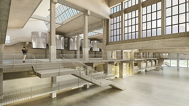 Imagen después - Antes y después de las obras en el interior de la nave de la fábrica de Clesa