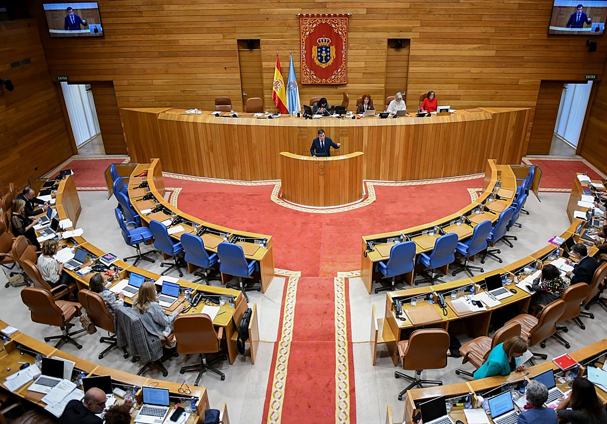 Pleno del Parlamento de Galicia, este martes