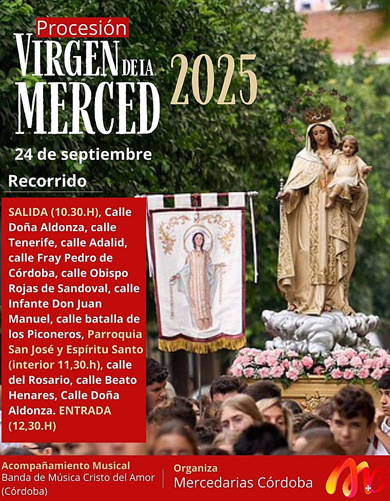 Cartel de la procesión de la Merced de 2025