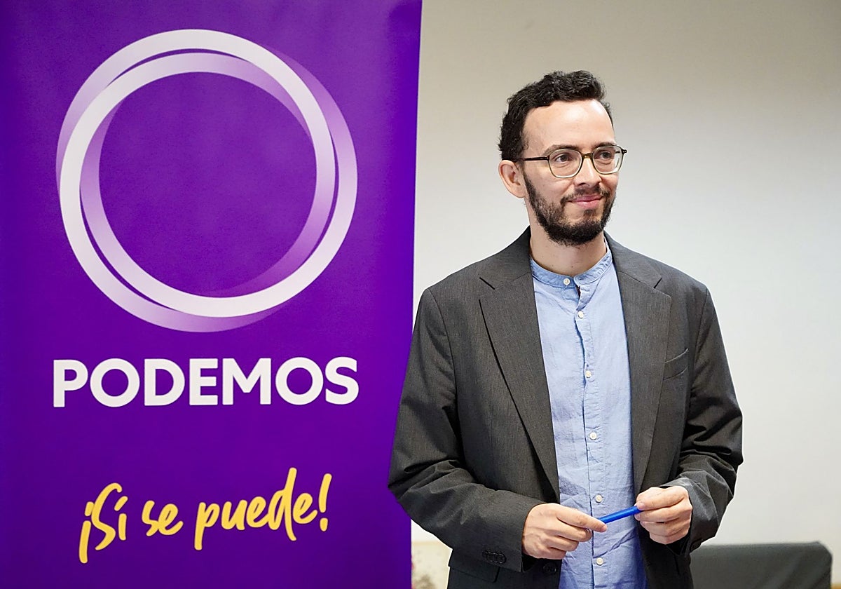 El coordinador de Podemos en Castilla y León, Miguel Ángel Llamas
