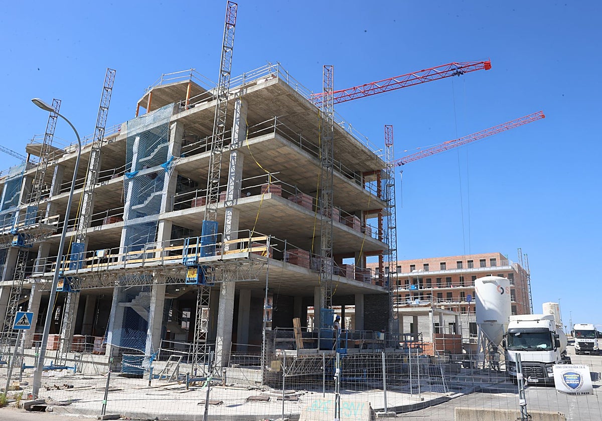 Viviendas en construcción en Madrid