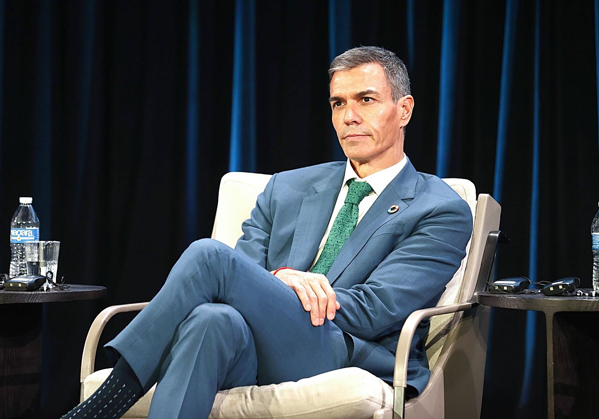 El presidente del Gobierno, Pedro Sánchez, durante un evento en Nueva York