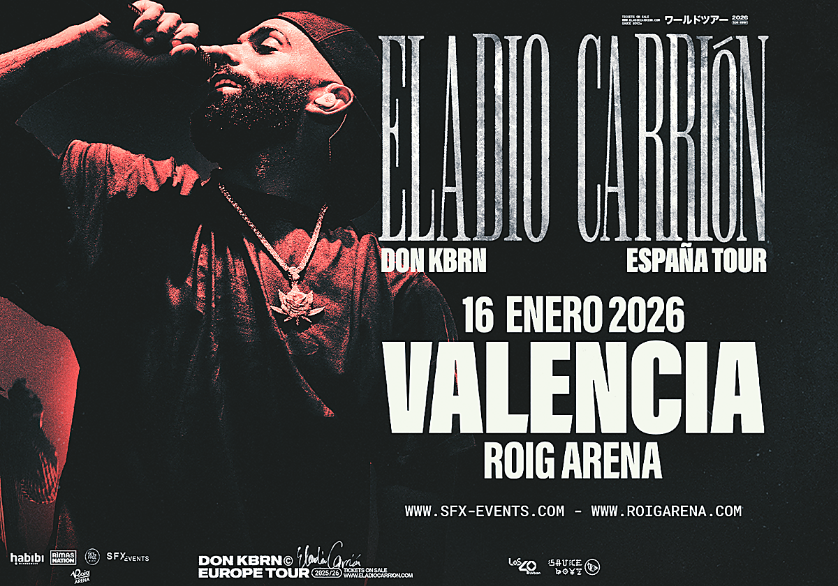 Cartel del concierto de Eladio Carrión en el Roig Arena