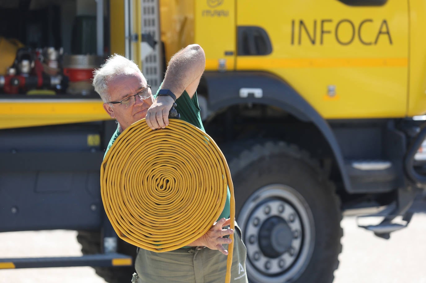 En imágenes, los efectivos del Infoca que sofocaron el incendio más devastador del verano en Córdoba