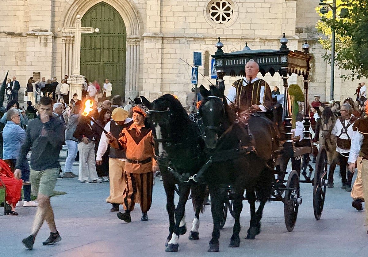 Carruaje fúnebre en la recreación del funeral de Red Hugh O'Donnell