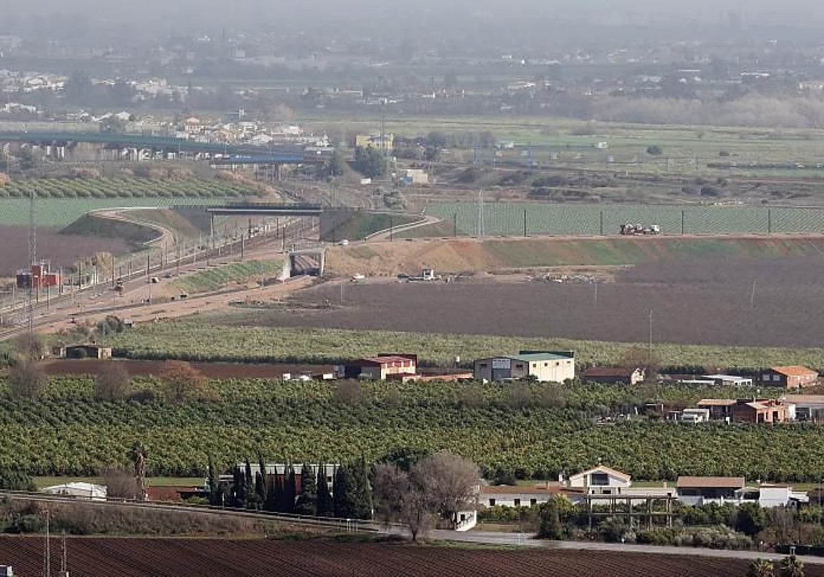 Paisaje de la zona de la Vega del Guadalquivir próxima a Almodóvar del Río