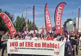 Motilla de Palancar (Cuenca) se alza contra el ERE en Mahle: 2.500 personas se manifiestan contra el despido de 550 trabajadores