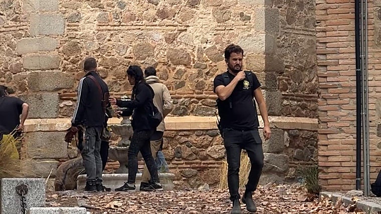 Una fuente de atrezzo junto al Convento de San Clemente donde se rueda una de als escenas