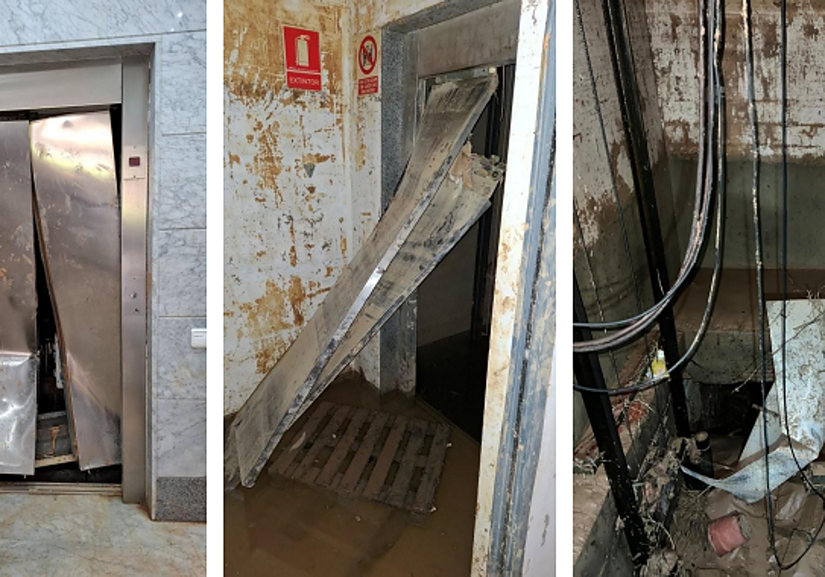 Estado de afectación de algunos ascensores tras la dana de Valencia