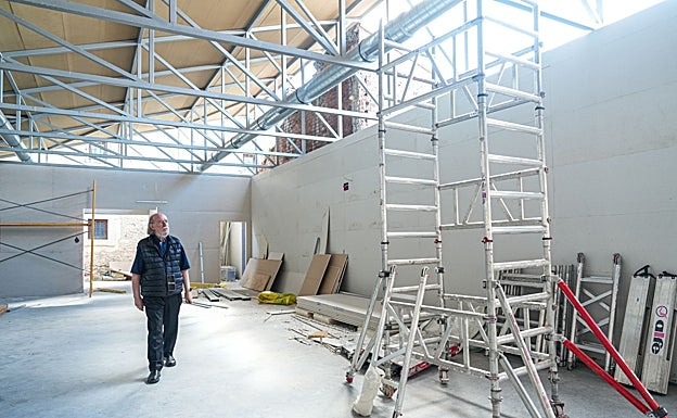 Obras de la nueva biblioteca que amplía el espacio de la Casona