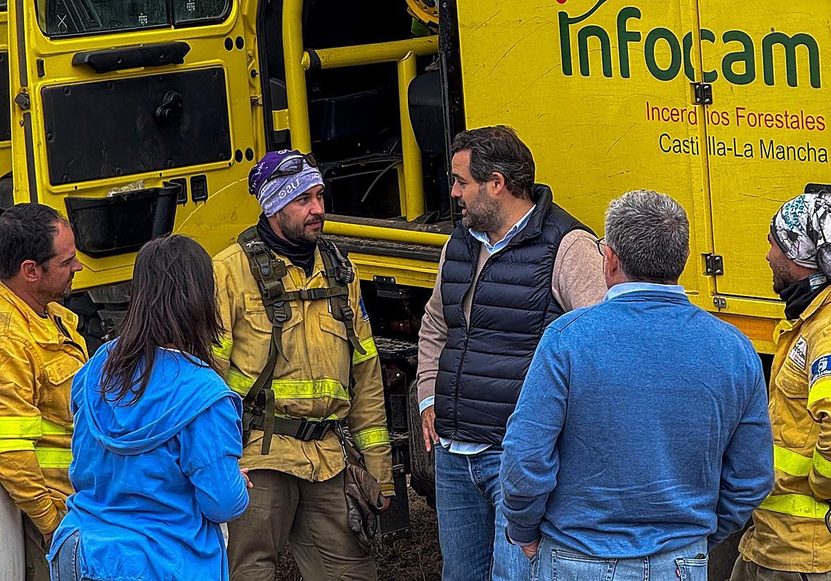 Núñez ha visitado este lunes la zona afectada por el incendio