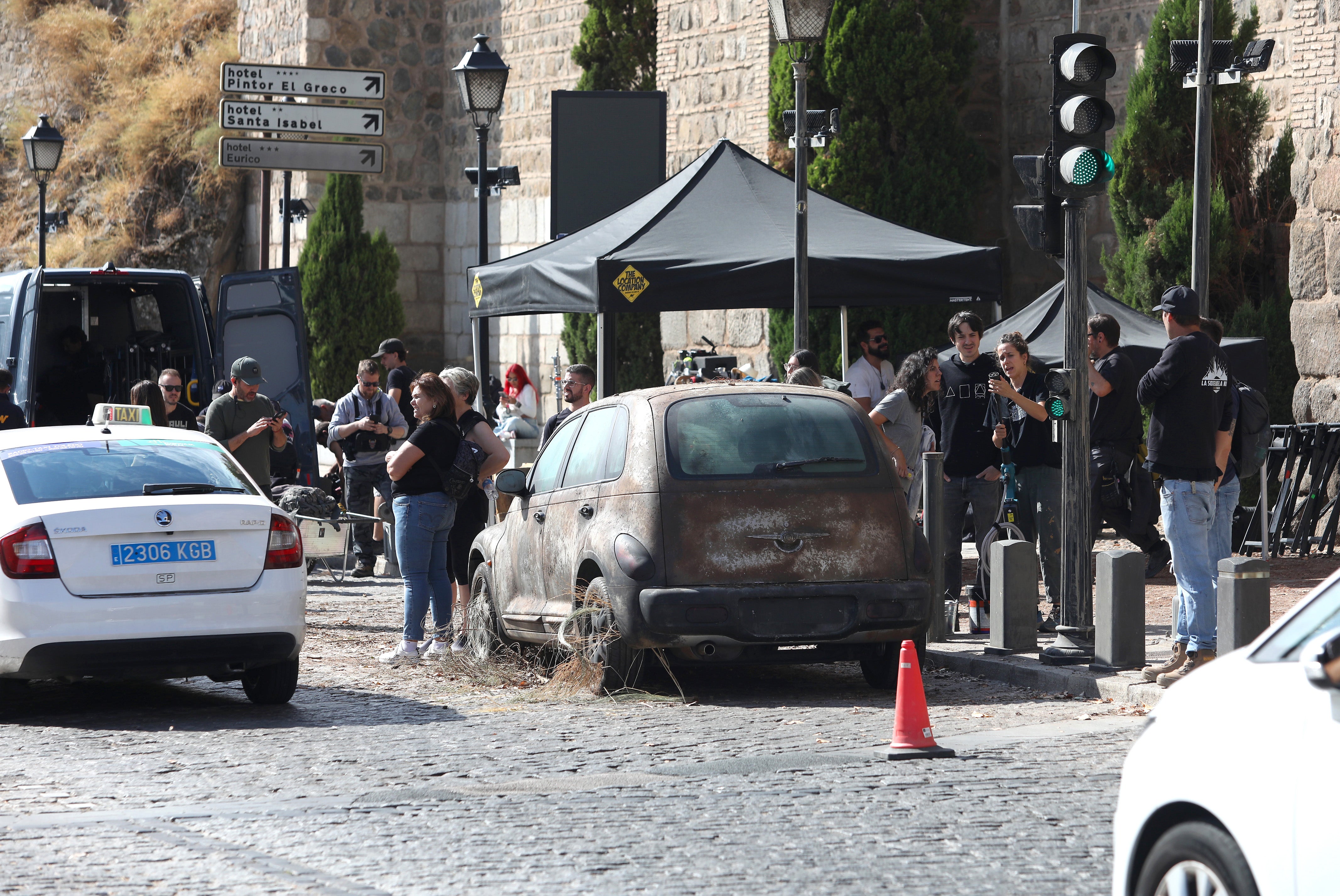 Expectación y hermetismo en el rodaje de &#039;The walking dead&#039; en Toledo