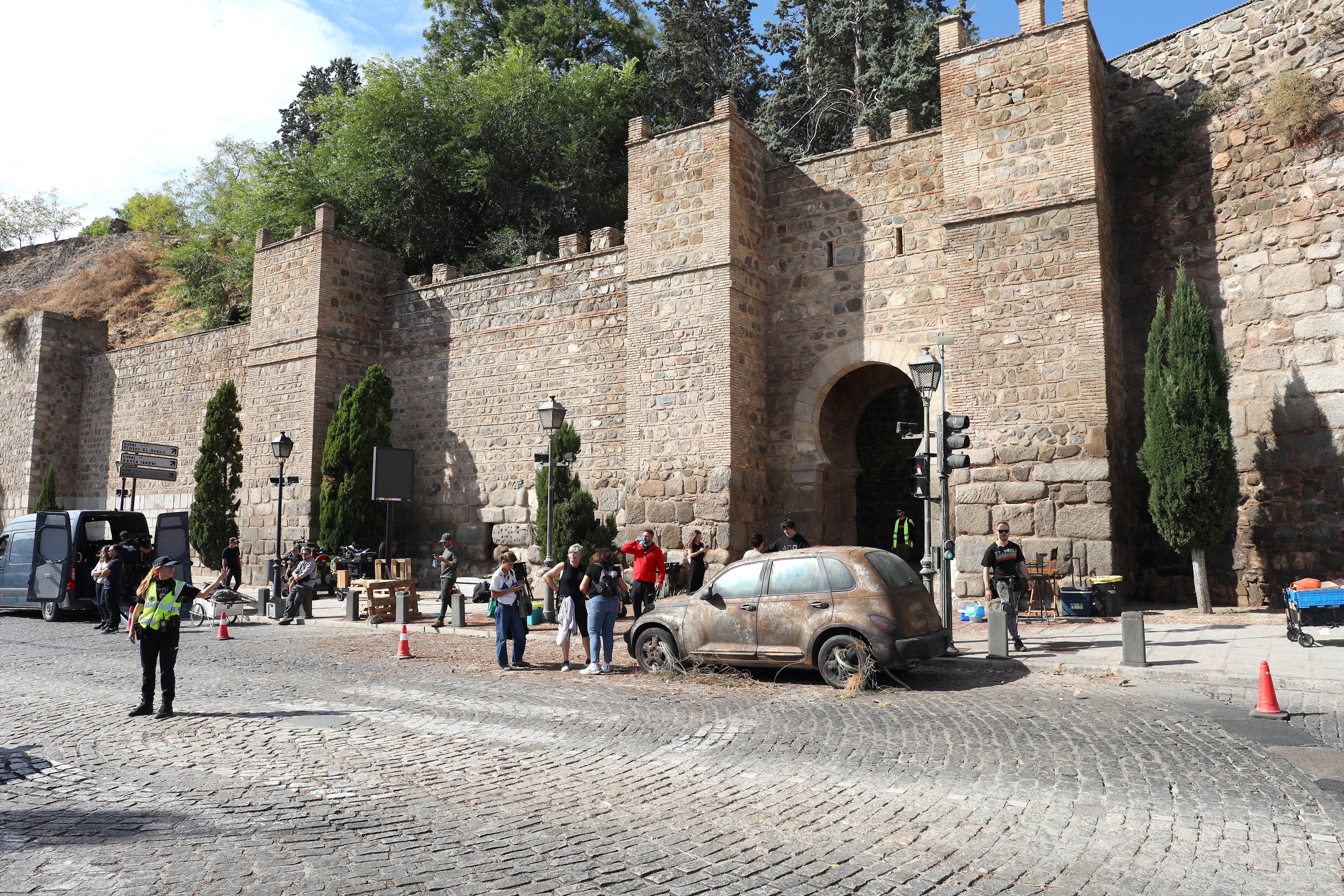 Expectación y hermetismo en el rodaje de &#039;The walking dead&#039; en Toledo