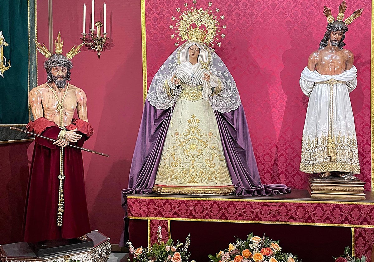 Nuestro Padre Jesús de los Afligidos de Puente Genil, junto a la Esperanza y Jesús de las Penas, en San Andrés de Córdoba