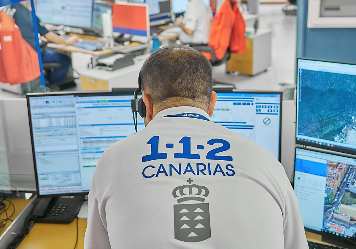 Sala del112 en foto de archivo