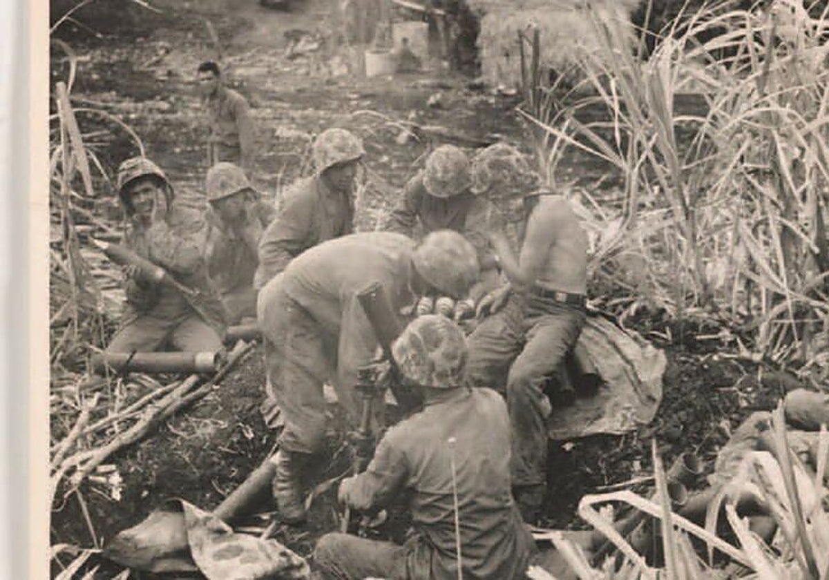 Marines en Saipan. Imagen del artículo 'Uncommon valor'