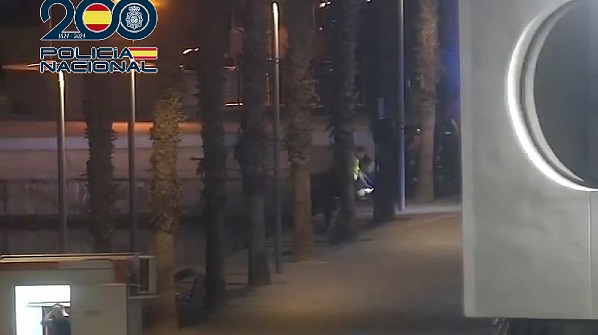 Imagen del rescate de una mujer inconsciente en el agua en el puerto de Alicante