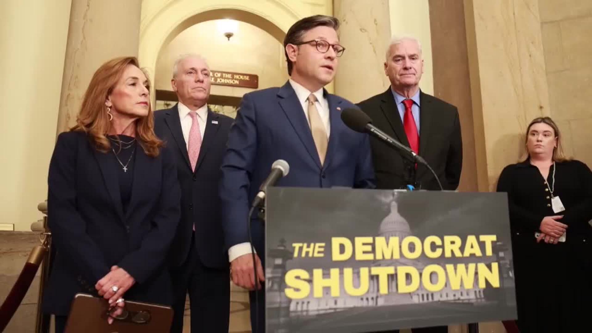 Presidente de la Cámara de Representantes en conferencia de prensa sobre el cierre de gobierno