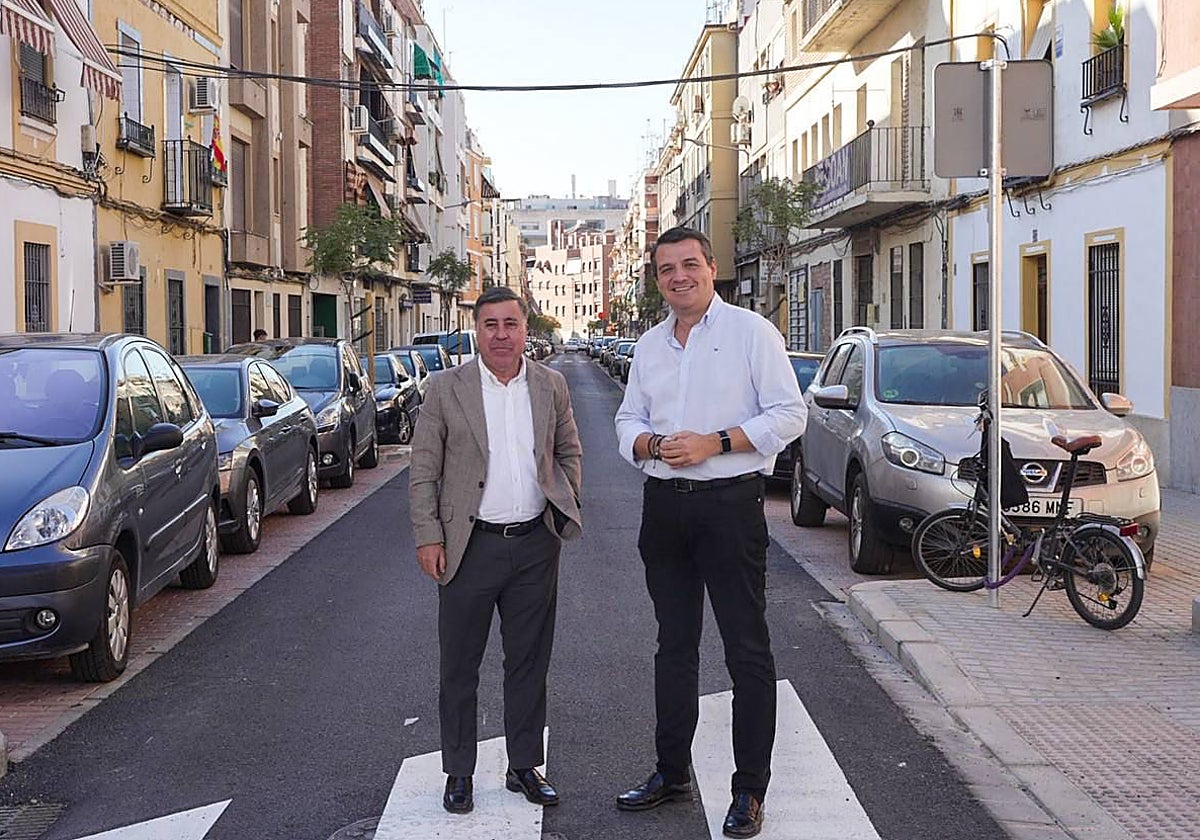 Miguel Ruiz Madruga y José María Bellido, en la calle Luis Ponce de León