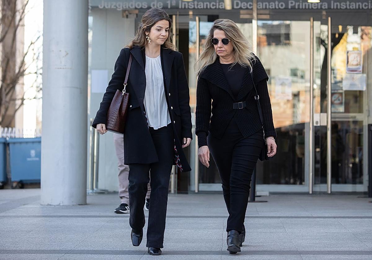 Cristina Álvarez, saliendo de los juzgados de Plaza de Castilla este año