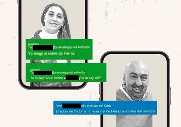 «Soles», «lechugas» y «chistorras» en los mensajes de Koldo y su ex: «El sobre de Víctor a mi mesa y el de Ferraz, a la del ministro»