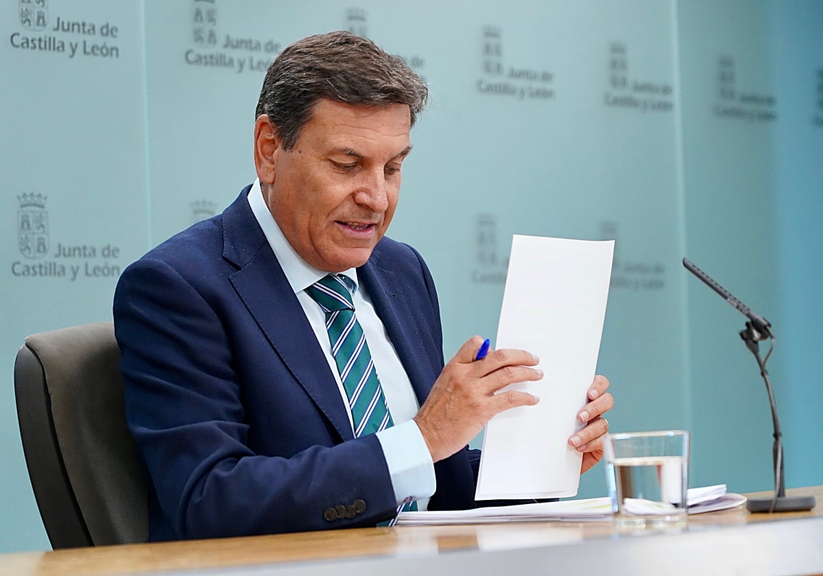 El consejero de Economía y Hacienda, Carlos Fernández Carriedo