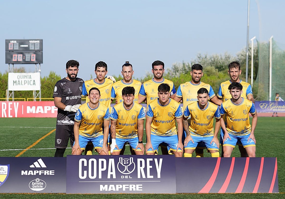 Once inicial del Atlético Palma del Río en el partido de vuelta ante el Atlético Melilla