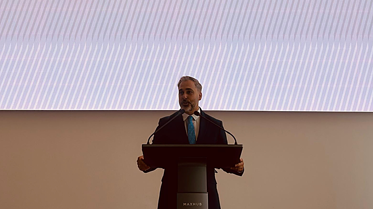 Daniel Hormigo, rector de la Universidad Europea de Andalucía, en el acto de inauguración del curso académico