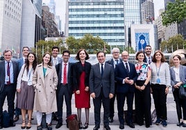 El ministro Albares y el equipo con el que fue a la Semana Ministerial de la ONU