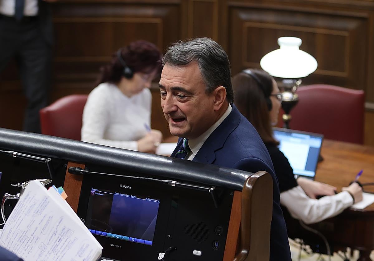 El exportavoz del PNV y ahora presdidente del PNV, Aitor Esteban, en el Congreso